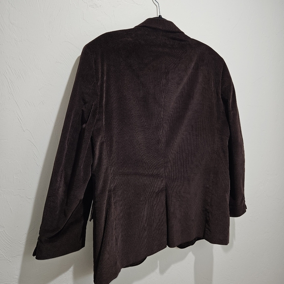 Chocolate Brown Corduroy Blazer Stafford Men's Size 42 Short 42S Classic Fit - Picture 13 of 16